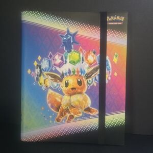 Pokemon Trading Card Binder with Eevee - Multicolor